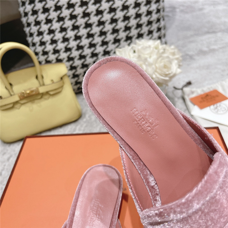 hermes H buckle classic slippers