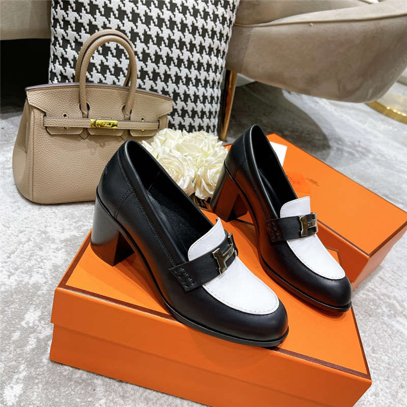 hermes dauphine mid heel mules