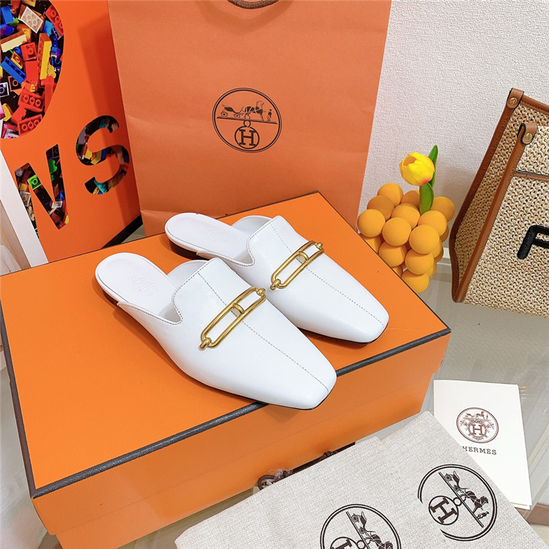 hermes flat slippers
