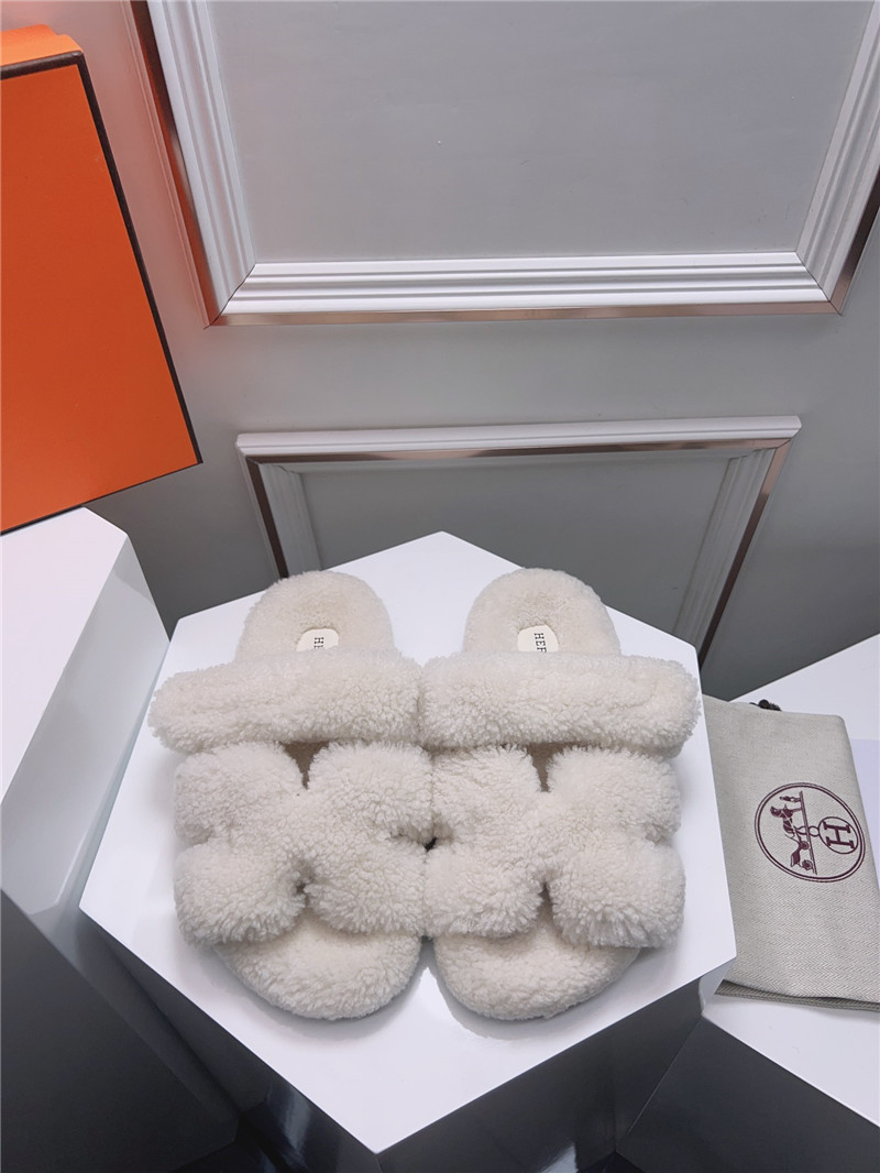 Hermès second uncle shoe hair slippers