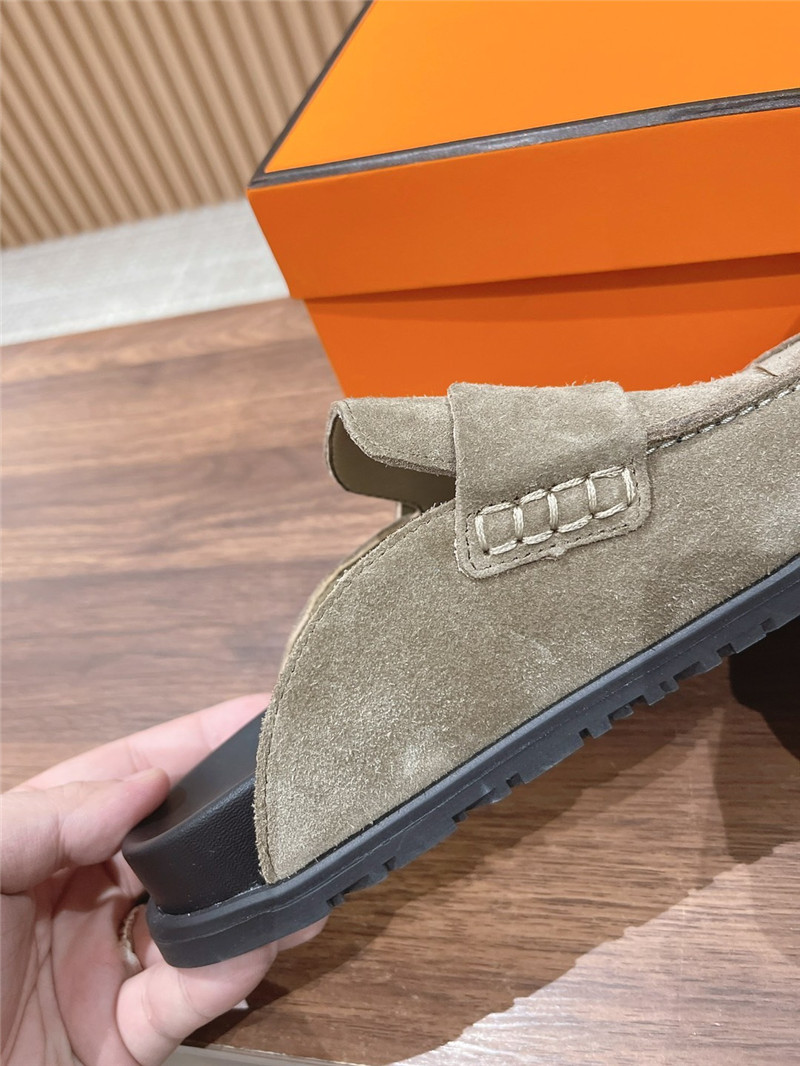 Hermès Moe Mueller s half -drooping shoes