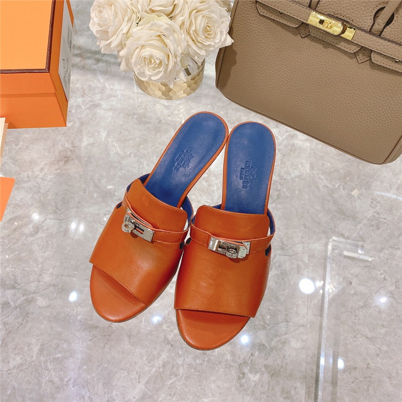 Hermes Sandals Dupe spring and summer new texture sandals