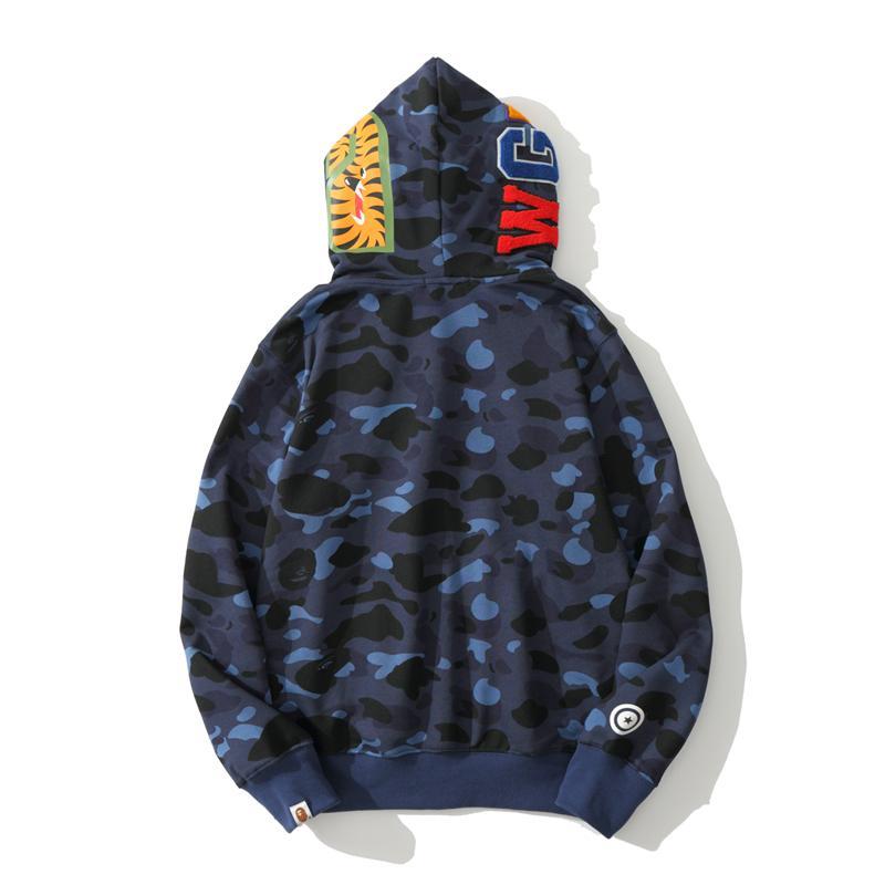 BAPE 1st Color Camo Shark Double Full Zip Hoodie