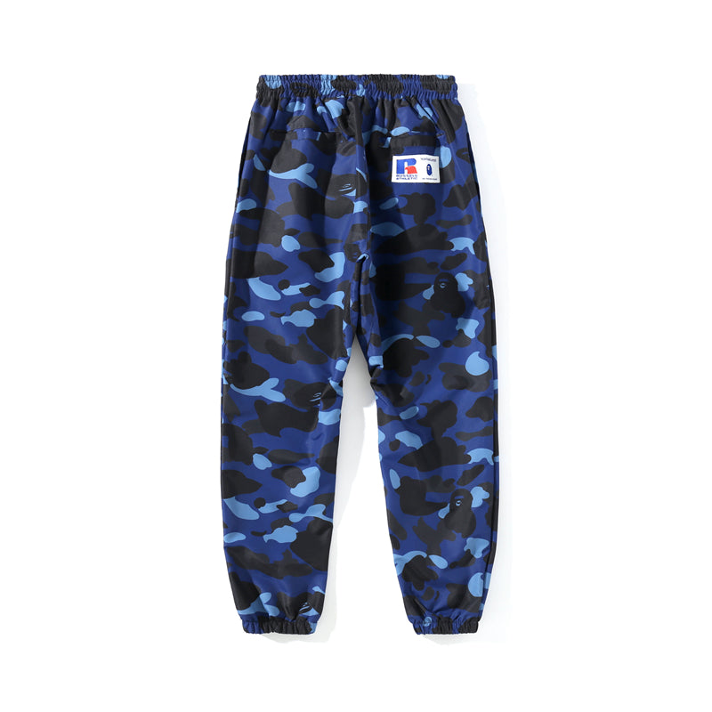 BAPE x RUSSELL ATHLETIC Track Pants Sweatpants Blue Red HDCP8792