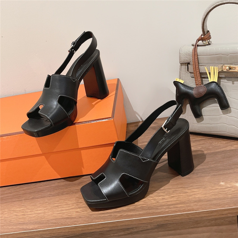Hermes Sandals Dupe chunky heel sandals