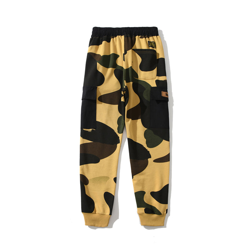 BAPE Camo Track Pants Sweatpants Green Yellow HDCP8732