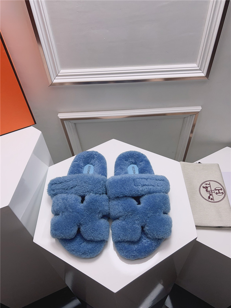 Hermès second uncle shoe hair slippers