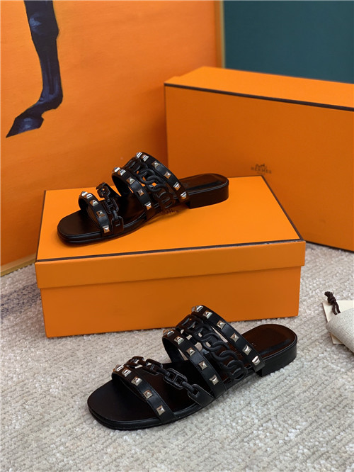hermes flat slippers womens