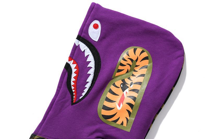BAPE 1st Camo Crazy Shark Full Zip Hoodie Multi
