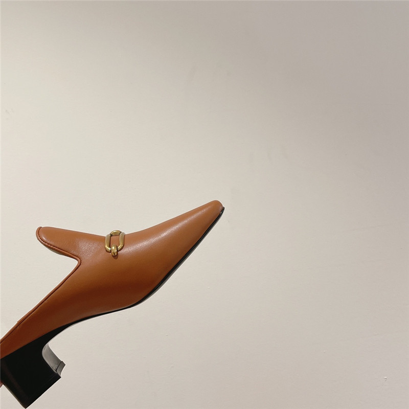hermes muller chunky heel slippers