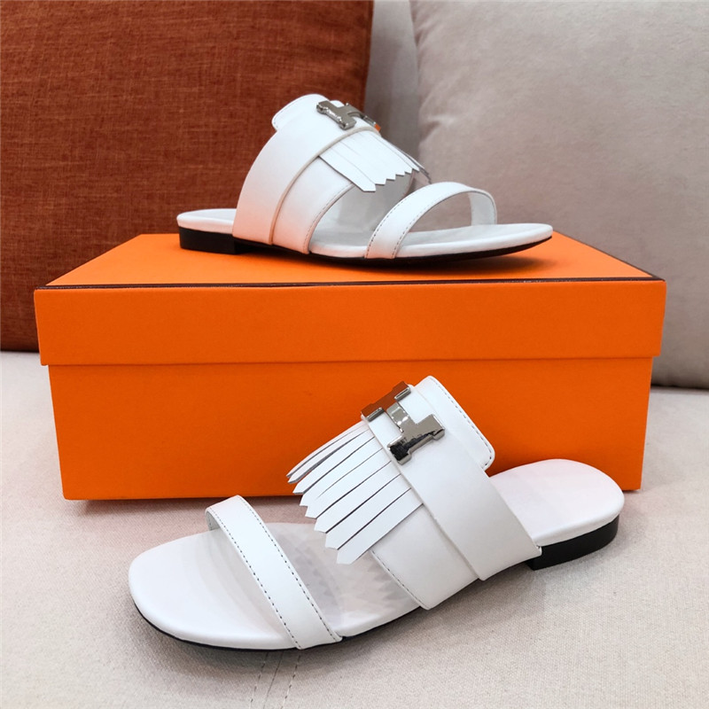hermes H flat slipper sandals