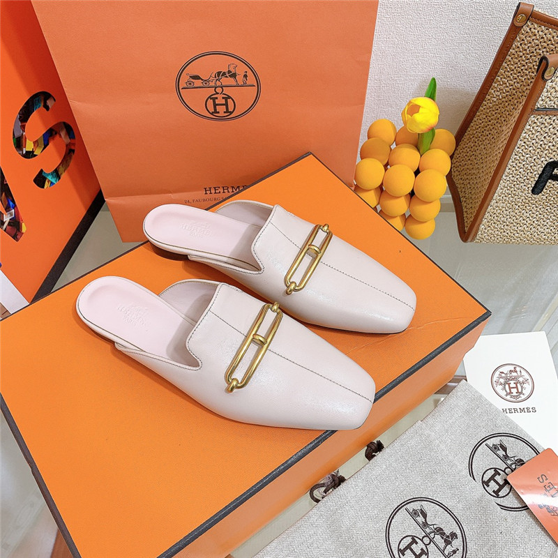 hermes flat slippers
