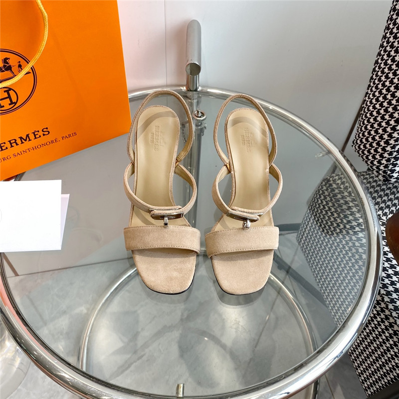 Hermès Glamor Kelly buckle high-heeled sandals