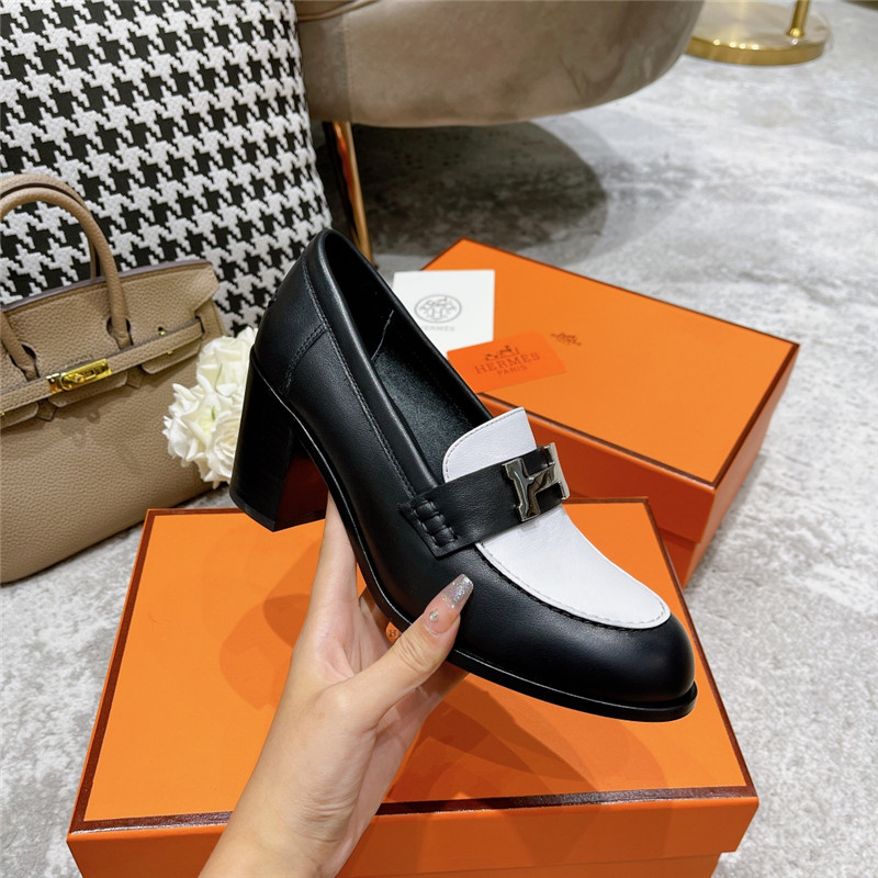 hermes dauphine mid heel mules