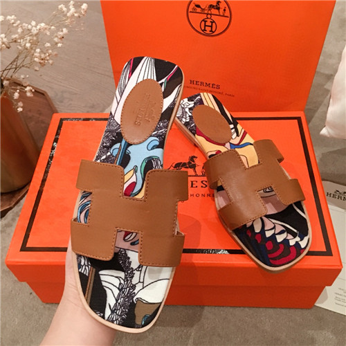 hermes flat slippers