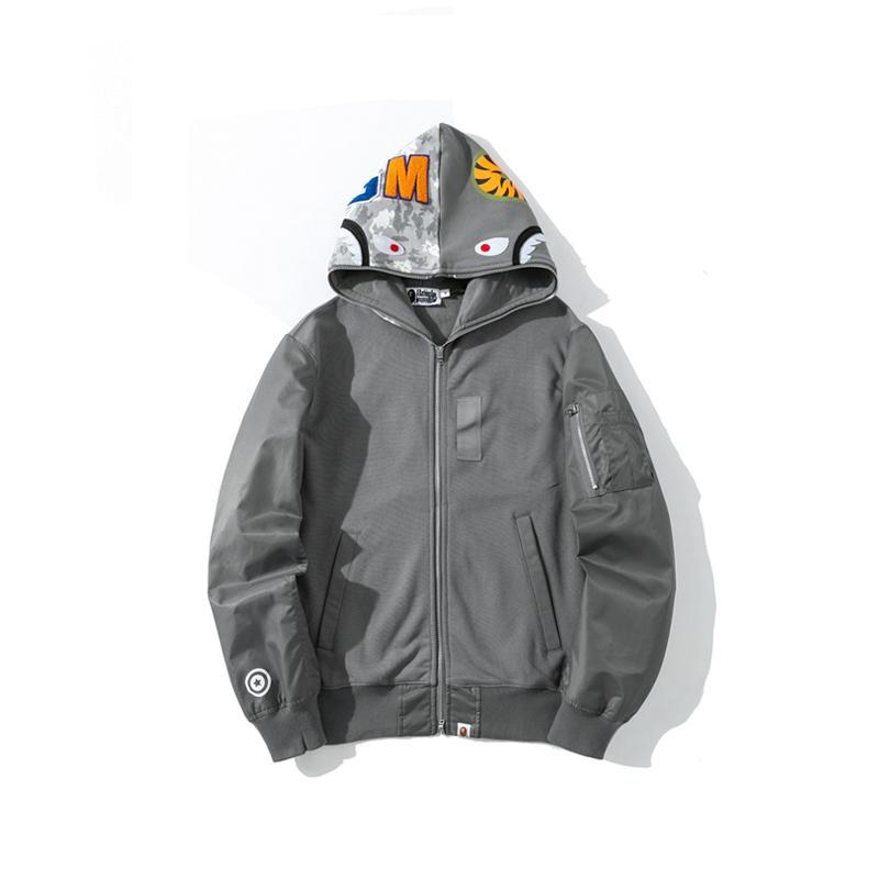 BAPE Digital Camo Military Shark Full Zip Hoodie