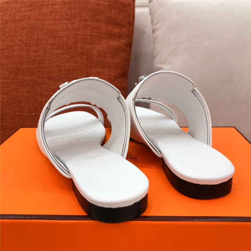 hermes H flat slipper sandals
