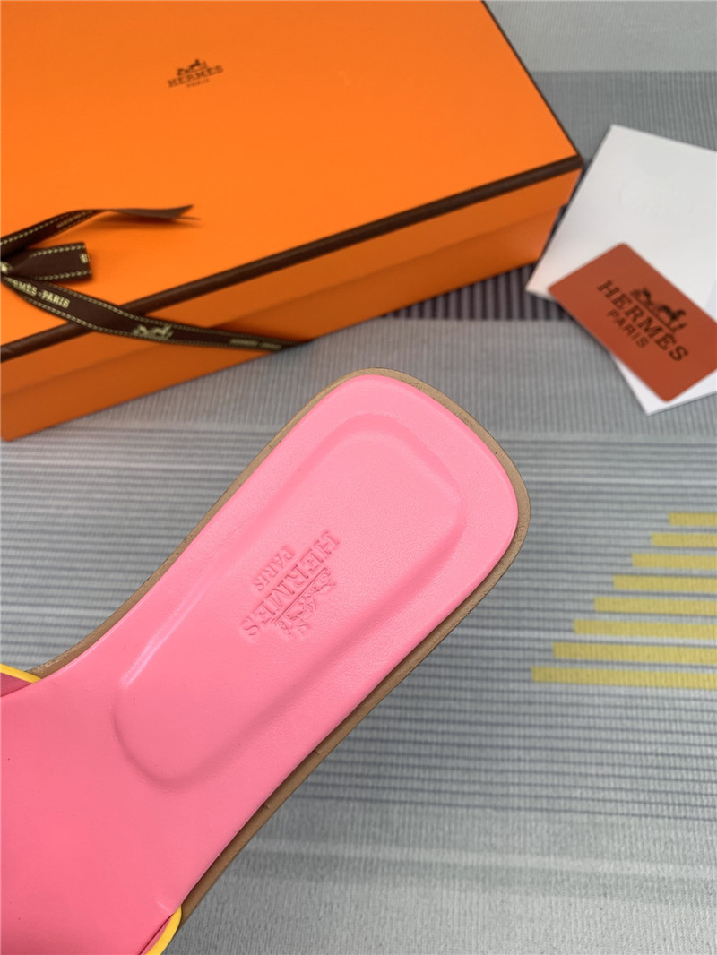 hermes flat H slippers womens