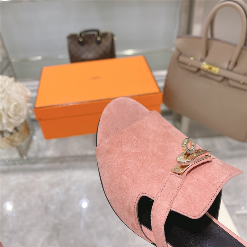 Hermes Sandals Dupe spring and summer new texture sandals