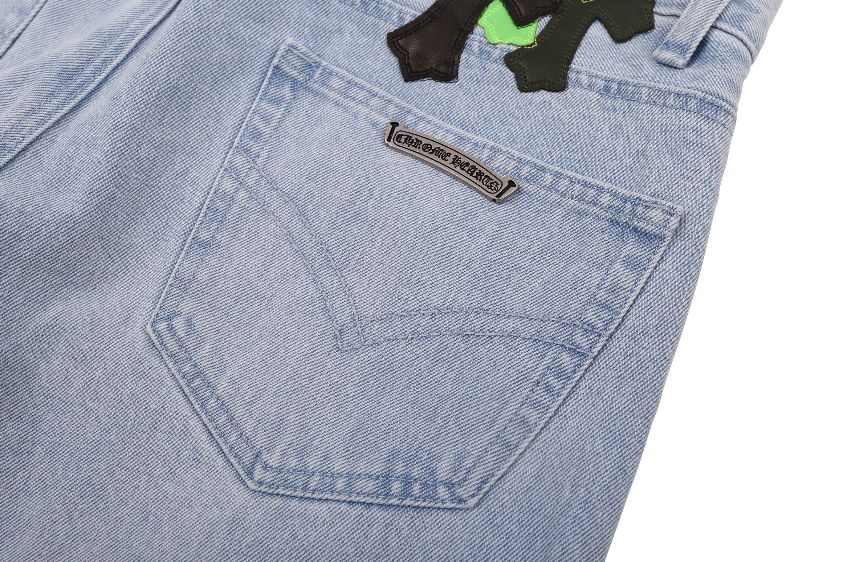 Chrome Hearts Replica Cross Flare Denim