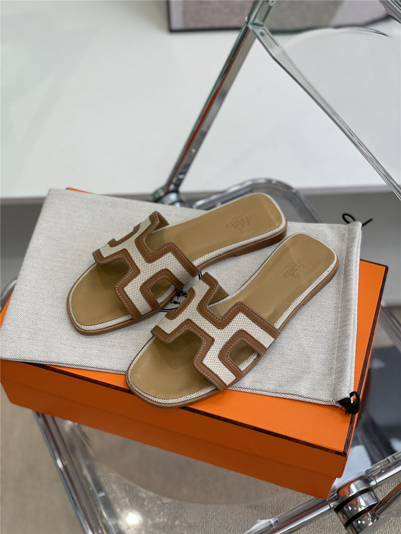hermes flat slippers womens