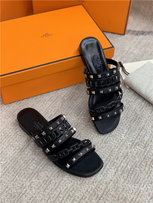 hermes flat slippers womens