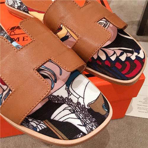 hermes flat slippers