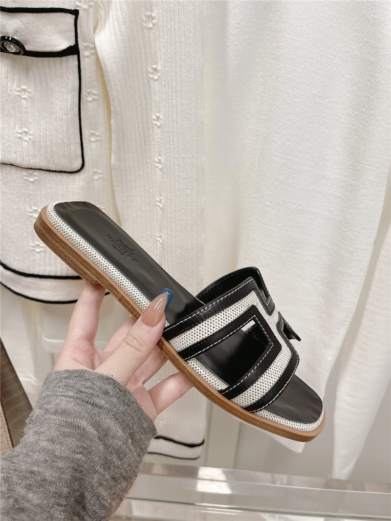 hermes flat sandals slippers