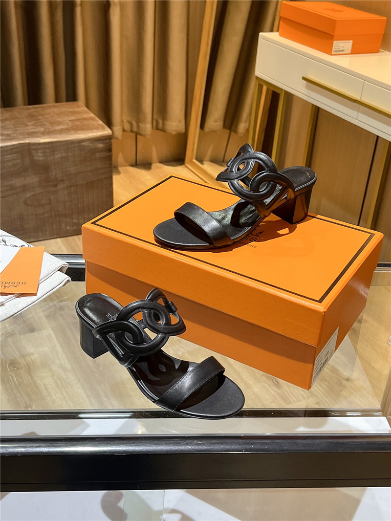 Hermes Sandals Dupe chunky heel sandals