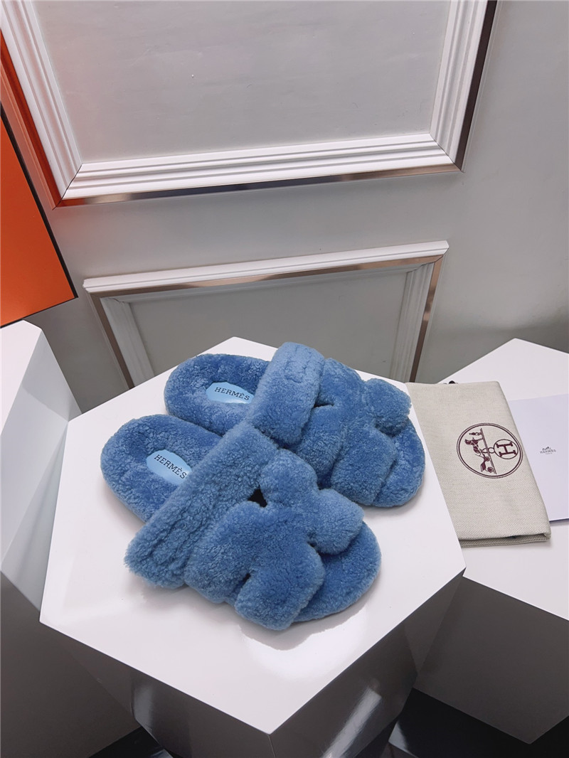 Hermès second uncle shoe hair slippers