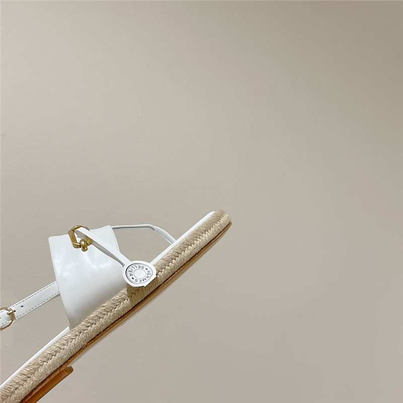 hermes knitted flat sandals