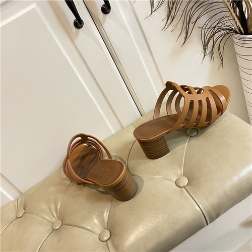 Hermes Birkin Replica block heel sandals