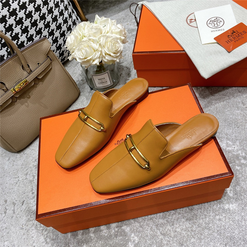 hermes muller flat slippers