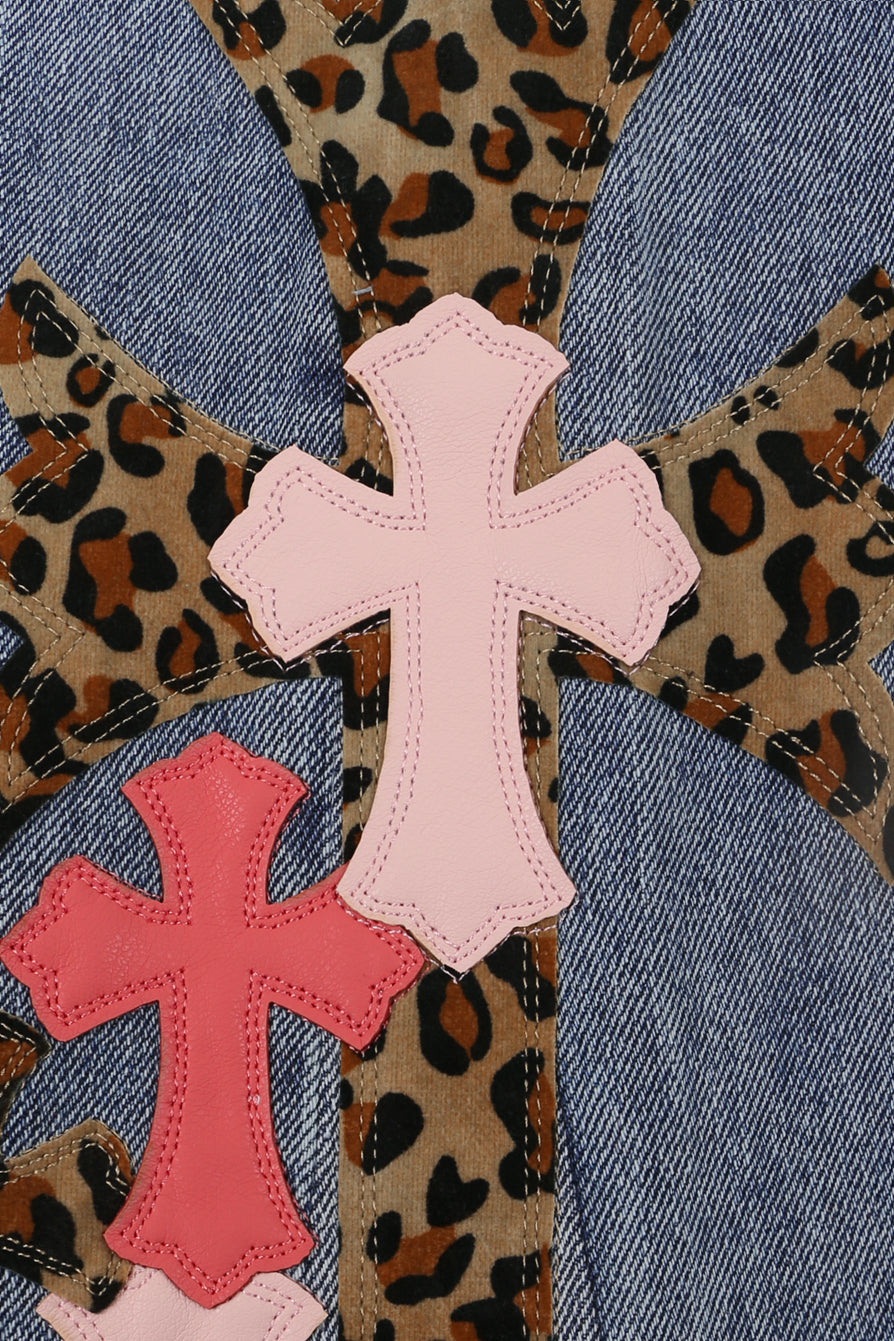 Chrome Hearts Replica Cross Flare Denim