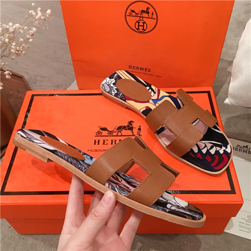 hermes flat slippers