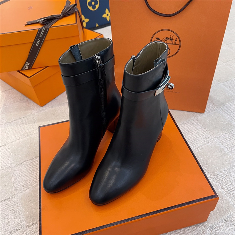 hermes kelly high heel ankle boots