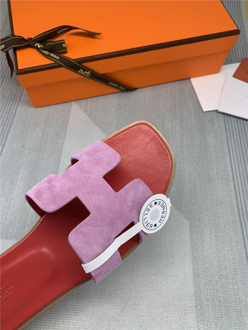 hermes flat H slippers womens