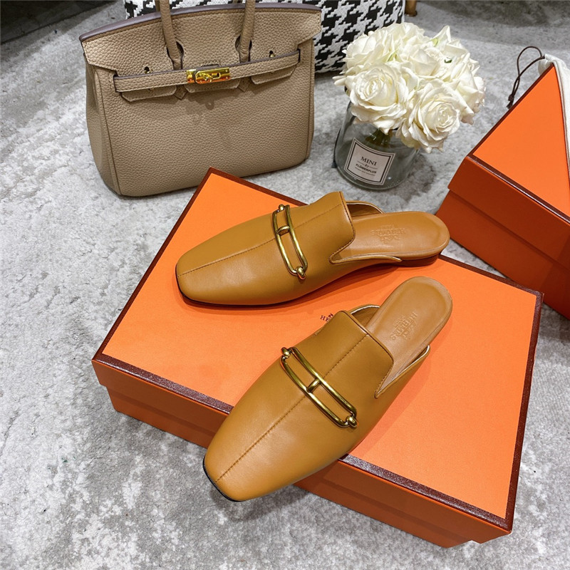 hermes muller flat slippers