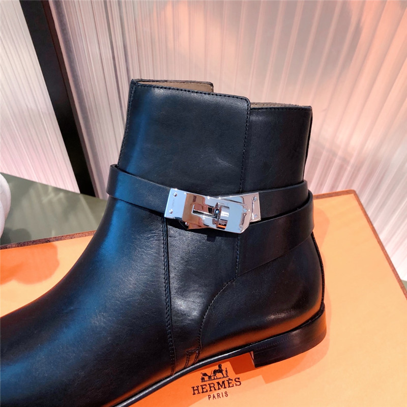 hermes kelly buckle ankle boots