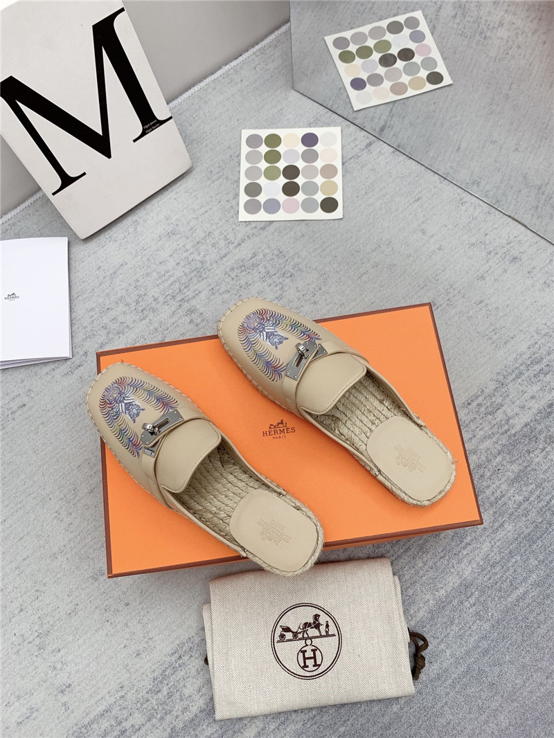 hermes loafer slippers