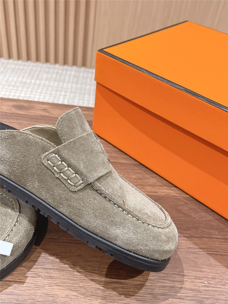 Hermès Moe Mueller s half -drooping shoes