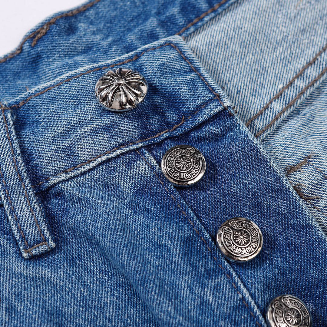 Chrome Hearts Replica Cheetah Cross Denim