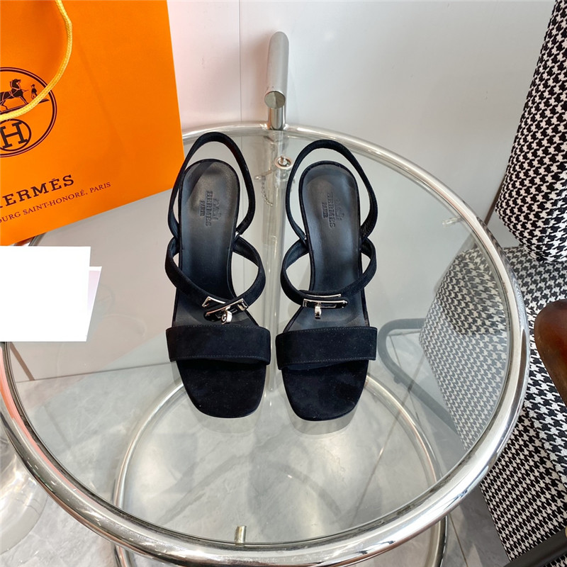 Hermès Glamor Kelly buckle high-heeled sandals