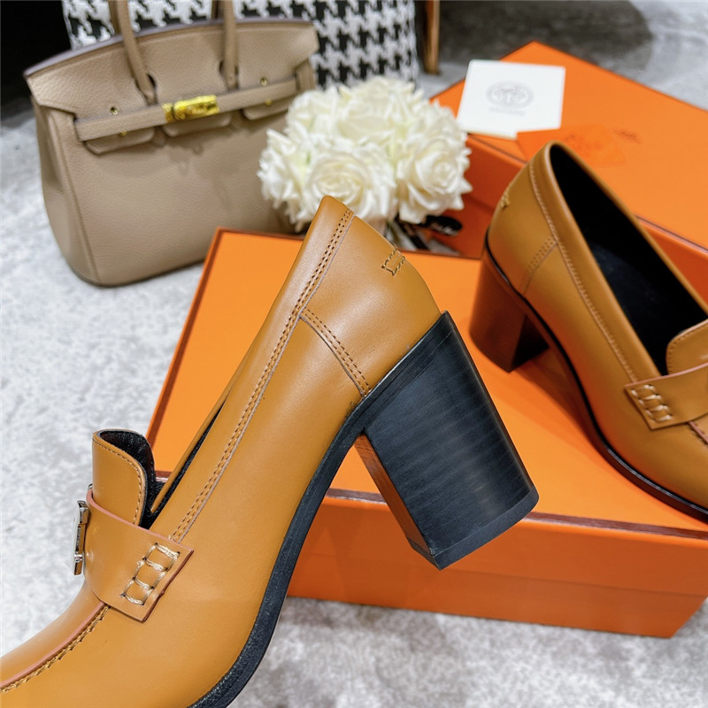 hermes dauphine mid heel mules