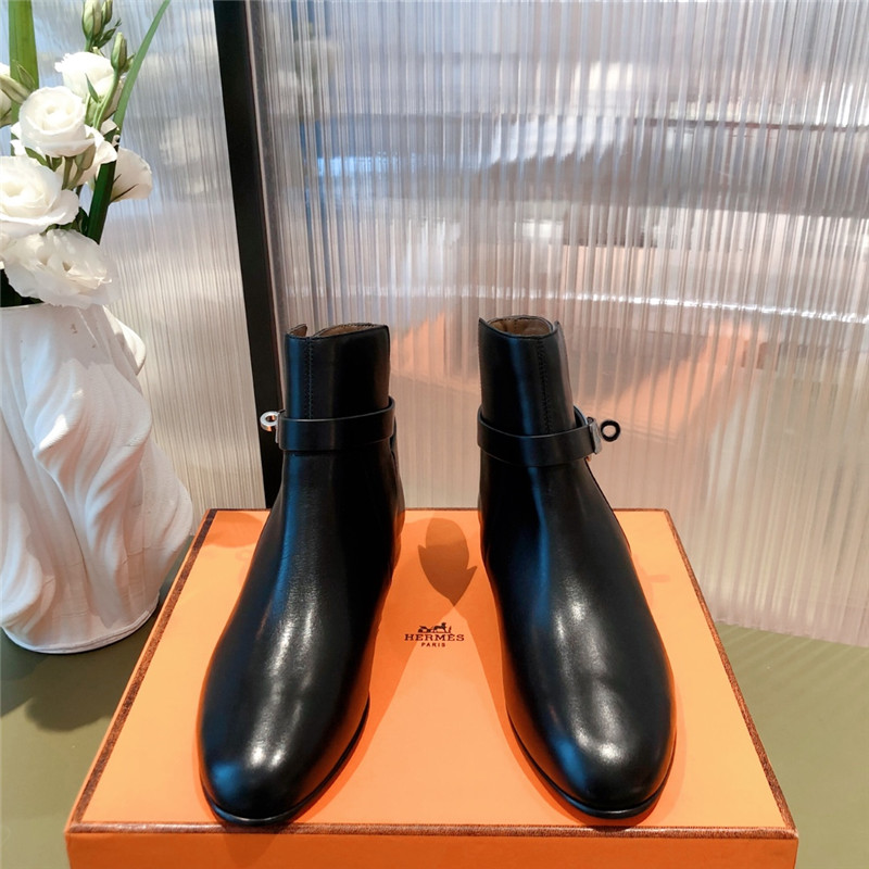 hermes kelly buckle ankle boots