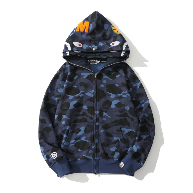 BAPE 1st Color Camo Shark Double Full Zip Hoodie