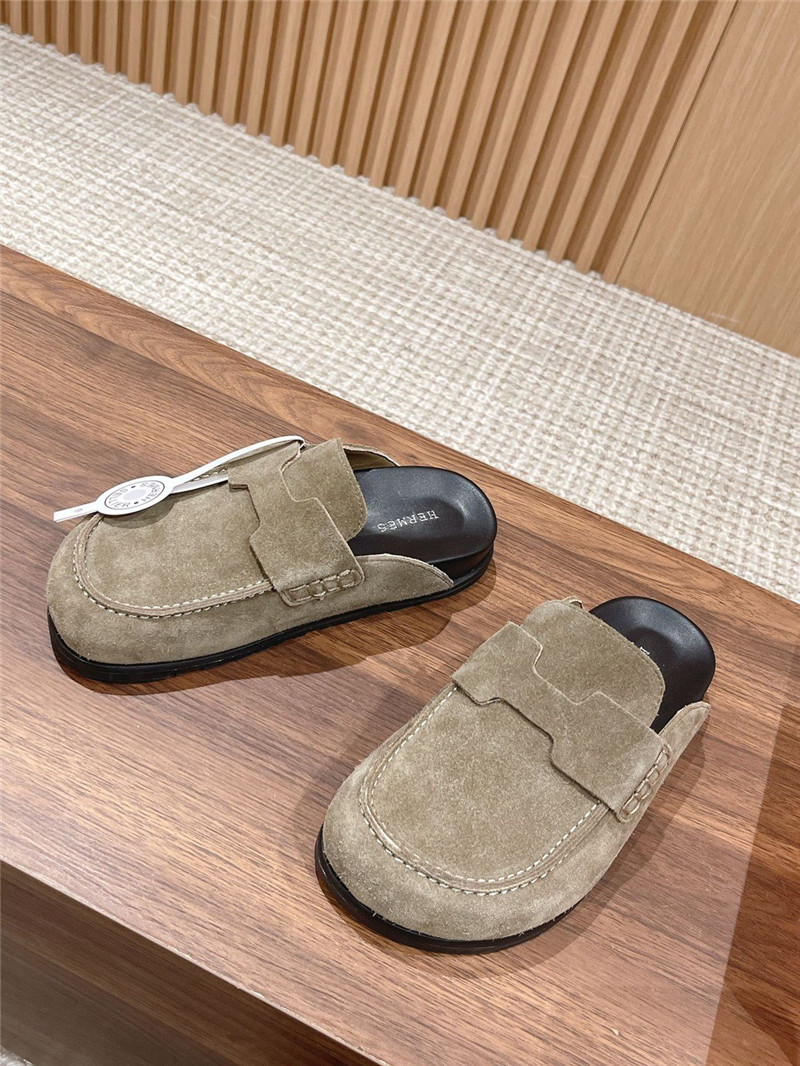 Hermès Moe Mueller s half -drooping shoes