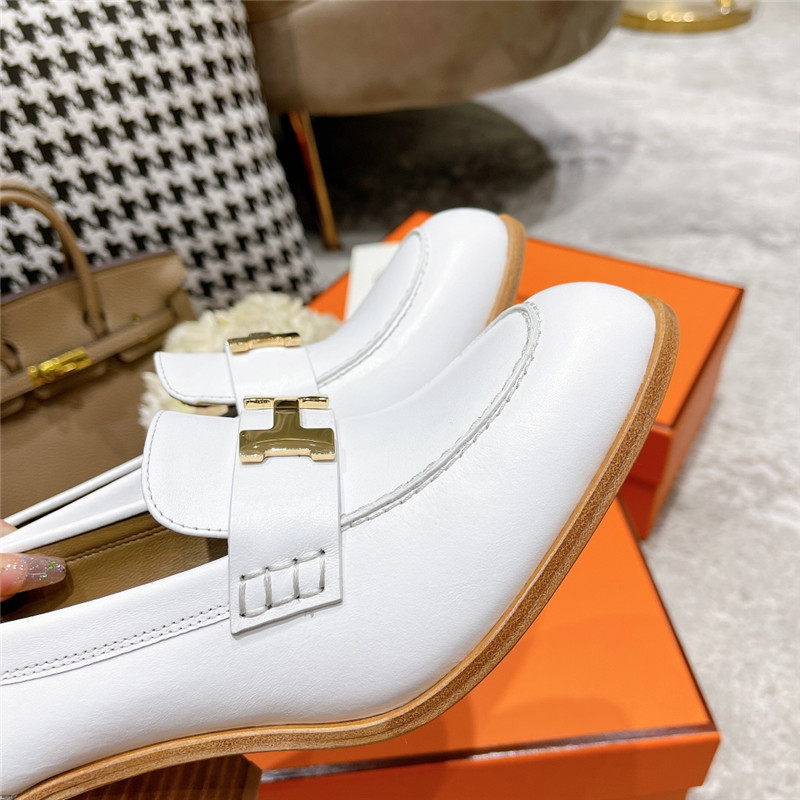 hermes dauphine mid heel mules