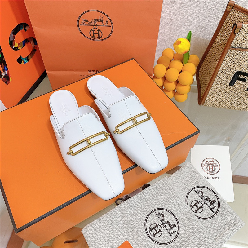 hermes flat slippers