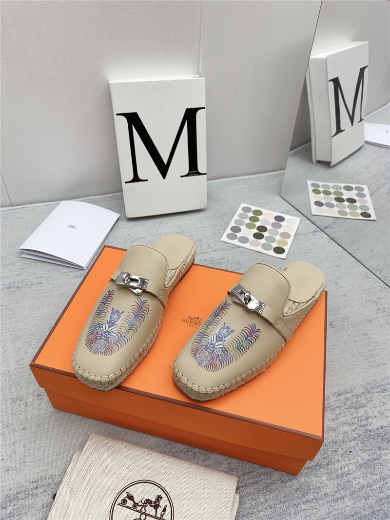 hermes loafer slippers